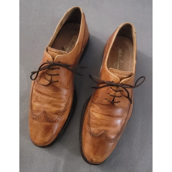 Martin‎ Dingman  Men\'s 340051 Tan Leather Dress Shoes Made In Italy ?? Size 9 main image 6